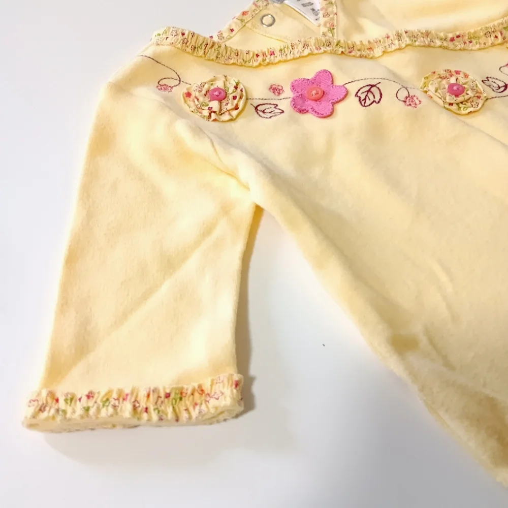 Vintage Carter's Yellow Floral Romper Size 3M